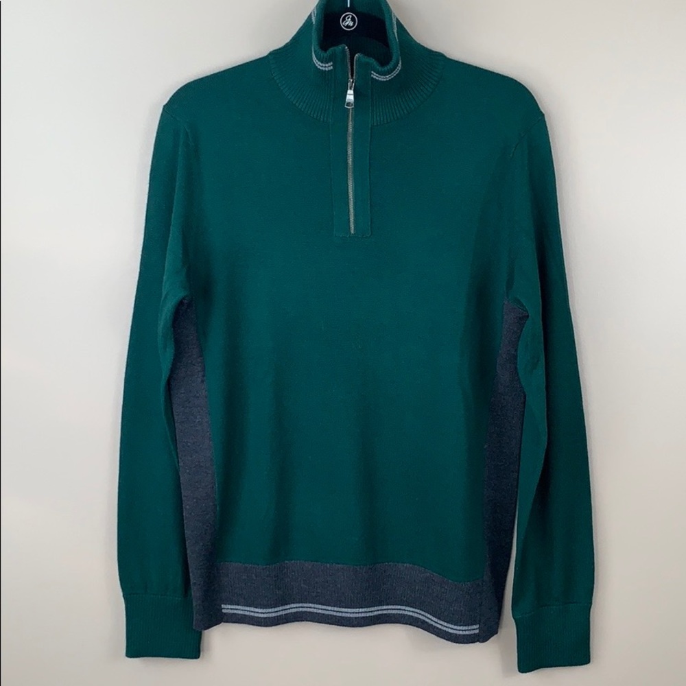 Banana Republic hunter green 1/4 zip up sweater md